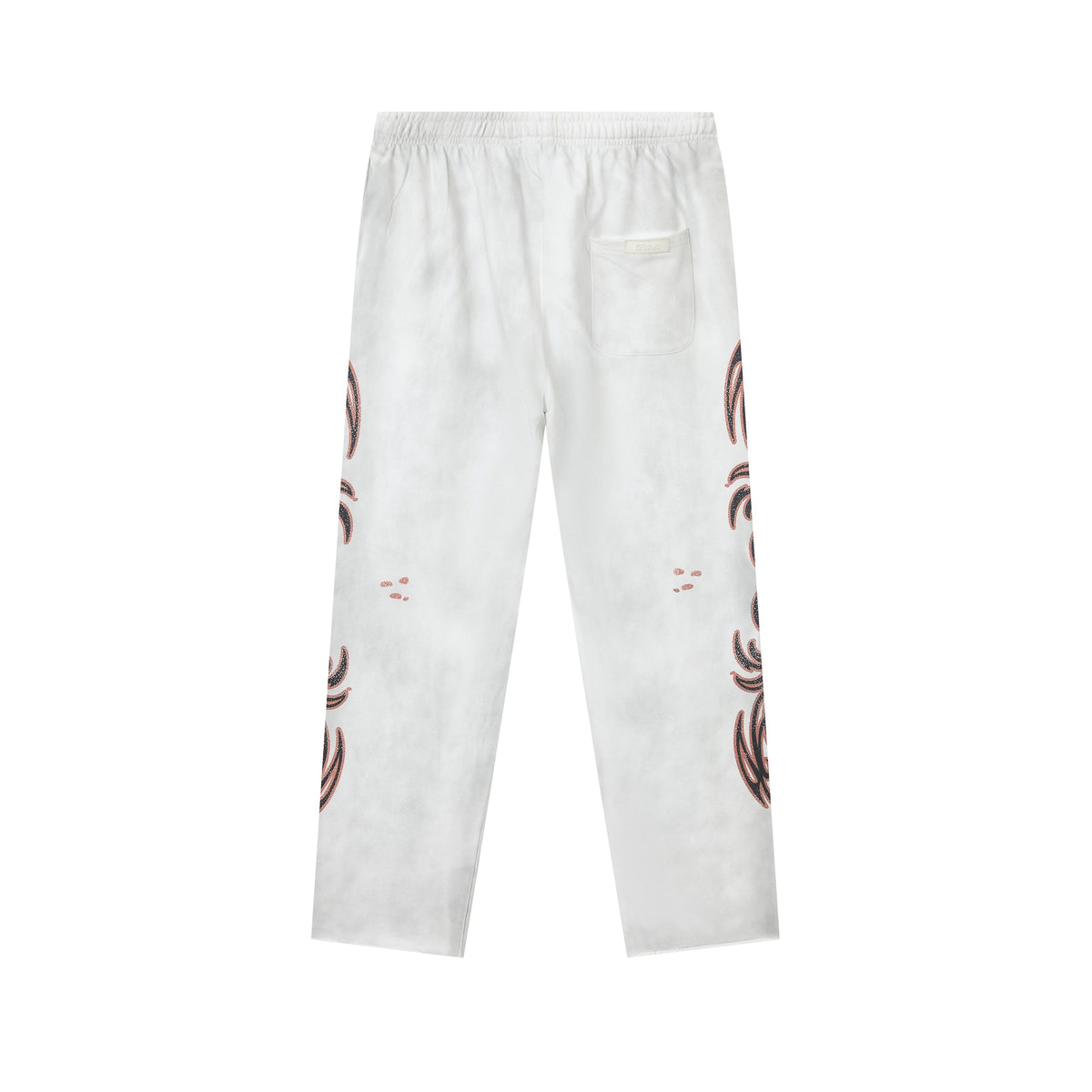 DUAA Sun‑Moon Tribal Heart Graphic Vintage Washed Straight‑Leg Sweatpants